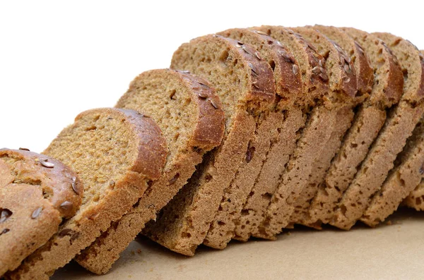 Baking Fresh Bread Isolated White Background — Stock Photo, Image