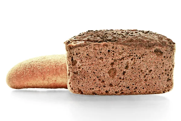 Fresh baked goods isolated on white background — Stock Photo, Image