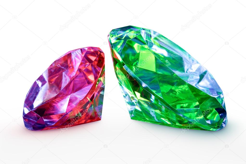 Precious stones,jewelry isolated on a white background