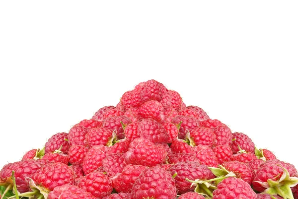 A bunch of raspberries isolated on a white background — Stock Photo, Image