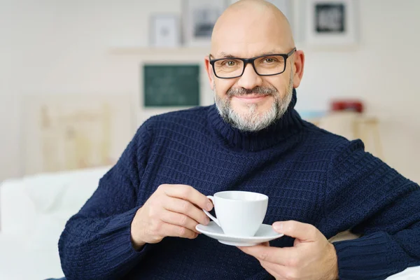 Attractive bald middle-aged man