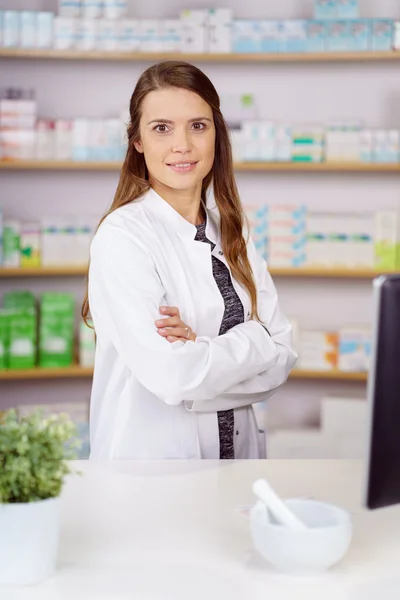 Confident young pharmacy technician — Stock Photo, Image