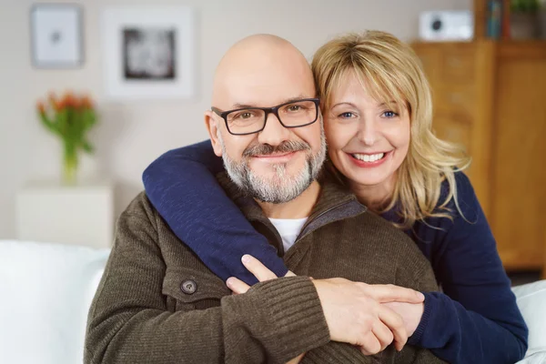 Smiling affectionate middle-aged couple — Stock Photo, Image