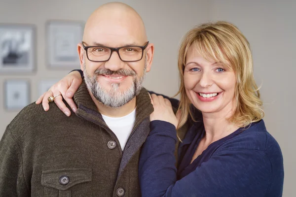 Cute middle aged couple embracing — Stock Photo, Image