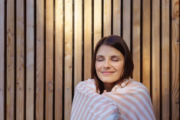 Blissful young woman after a spa treatment — Stock Photo, Image