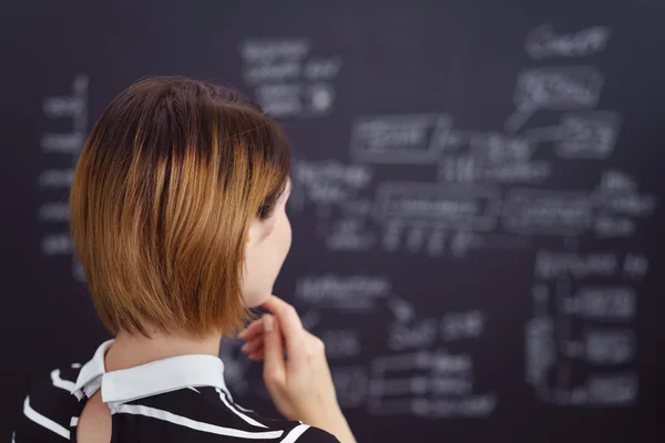 Businesswoman or teacher pondering a problem — Stock Photo, Image
