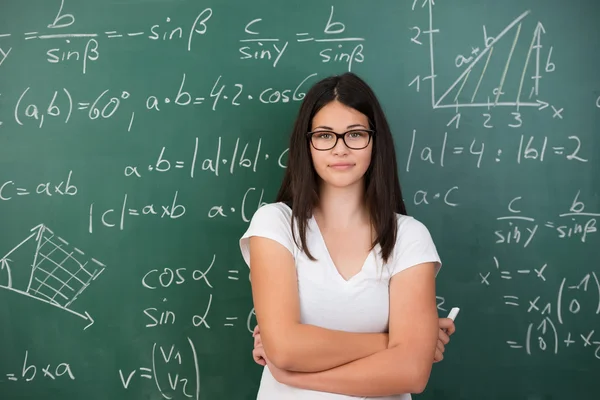 Intelligent ung matematik student — Stockfoto