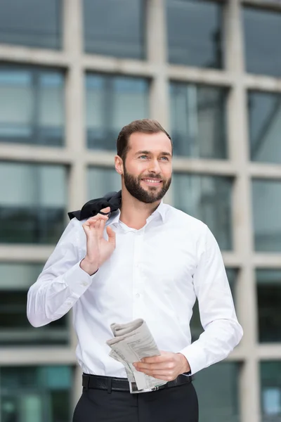 Empresario tomando un descanso para almorzar — Foto de Stock