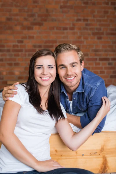 Couple in their apartments — Stock Photo, Image