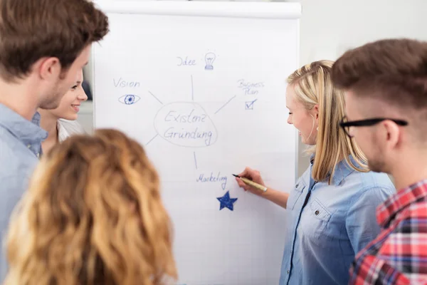 Group of Young Office People Having Brainstorming — Stock Photo, Image