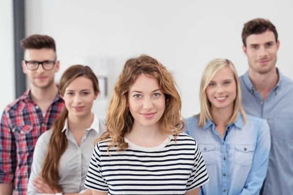 Five Young Business People Smiling at the Camera — Stock Photo, Image