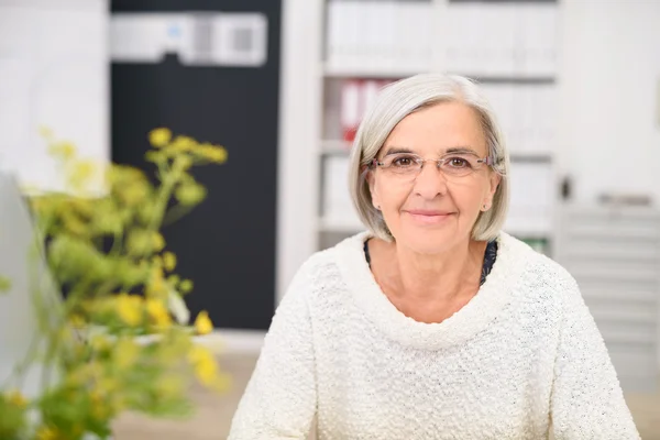 Middle Aged Office Woman Smiling at Camera — Stock Photo, Image