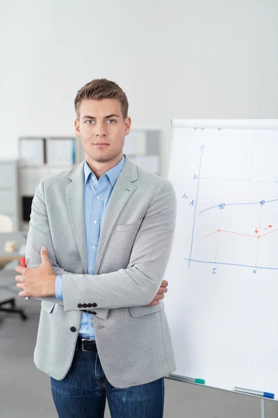 Confident Young Businessman Looking at the Camera — Stock Photo, Image
