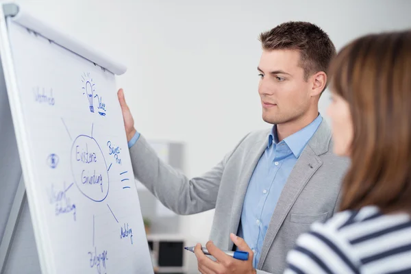 Young Businessman Brainstorming with Colleague — Stock Photo, Image