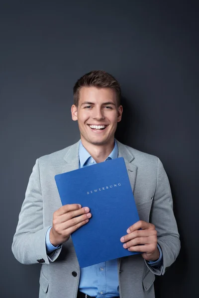 Happy successful job applicant — Stockfoto