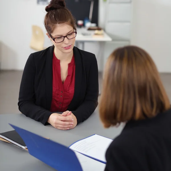 Woman in a job interview — Stock Photo, Image