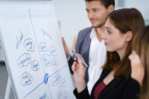 Business-team thinking about new ideas — Stock Photo, Image