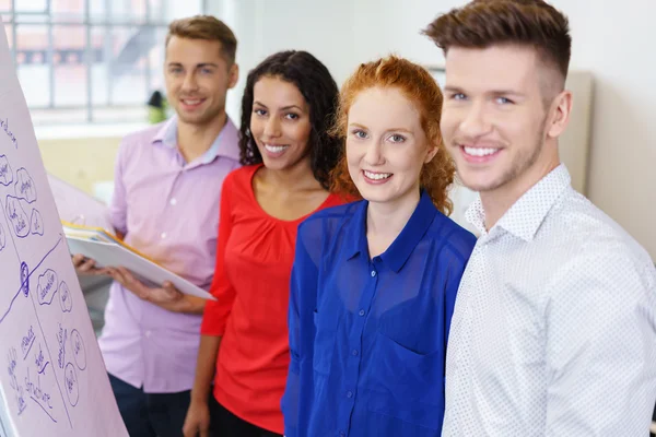 Young Business People Smiling at the Camera — Stok fotoğraf