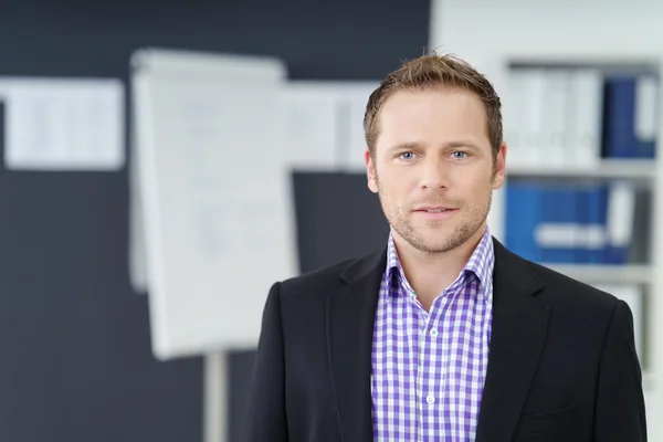 Serious concerned young businessman — Stock fotografie