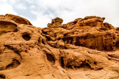 İsrail, Timna Park çölde güzel kırmızı kumtaşı