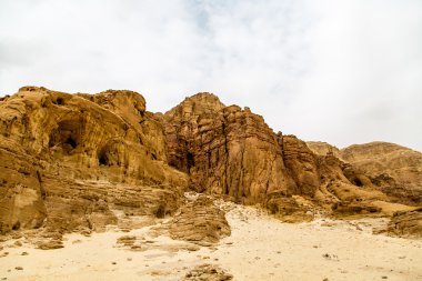 İsrail, Timna Park çölde güzel kırmızı kumtaşı