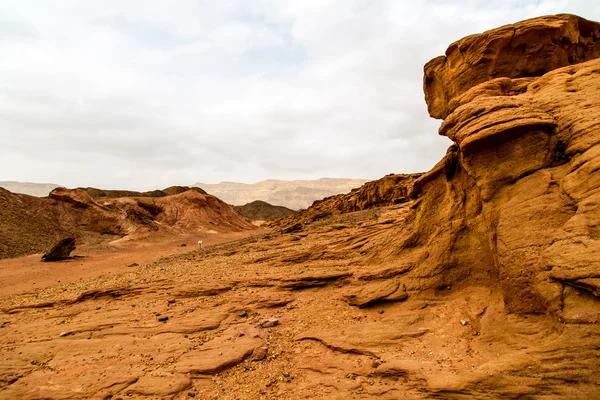 Belo arenito vermelho no deserto em Israel, Timna Park — Fotografia de Stock