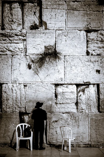 Western Wall in Jerusalem, praying Jews Stock Picture