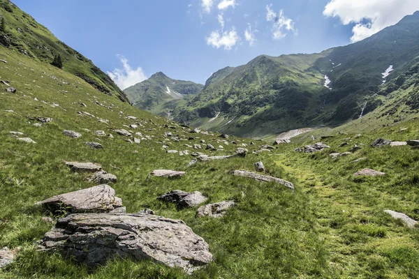 उच्च पहाड़ों के साथ परिदृश्य, ट्रांसफगरसन, रोमानिया — स्टॉक फ़ोटो, इमेज