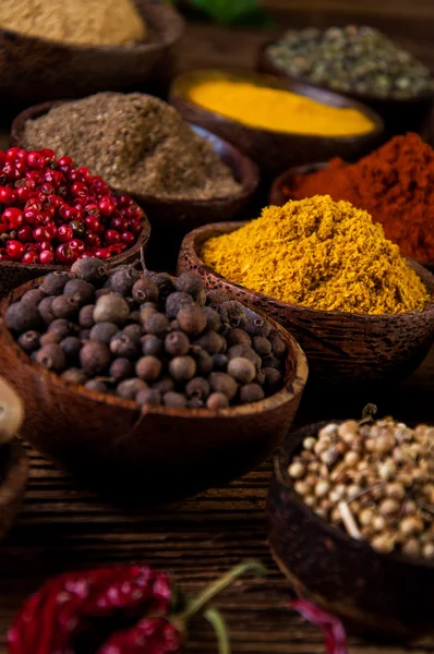 Traditional oriental them with spices — Stock Photo, Image