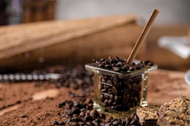 Kahve molası, ortam doymuş ev concept