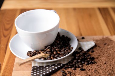 Kahve molası, ortam doymuş ev concept