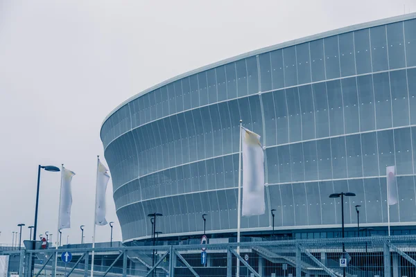 Omgivende koldt tone stadion i Wroclaw Polen - Stock-foto