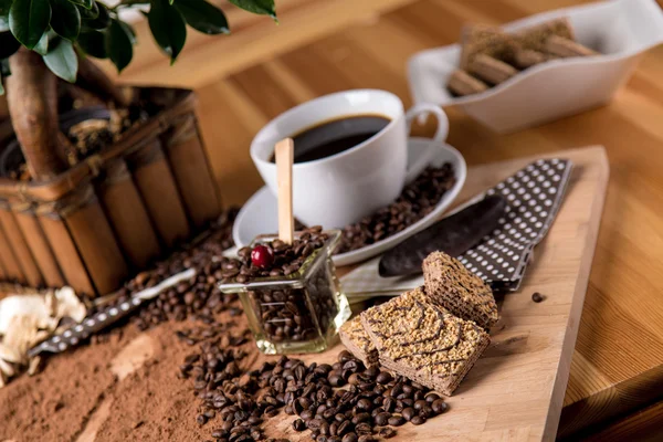 Natural traditional coffee, home ambient theme — Stock Photo, Image