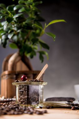 Doğal geleneksel kahve, ev ortam Tema