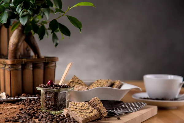 Natural traditional coffee, home ambient theme — Stock Photo, Image