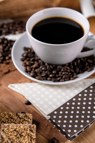 Natuurlijke traditionele koffie, huis ambient thema — Stockfoto