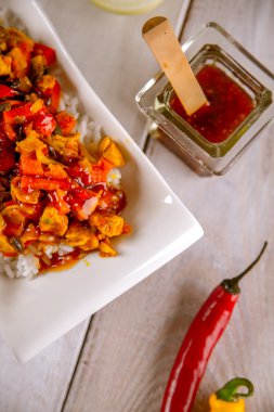 Tavuk pilav doğal gıda, evinde akşam yemeği