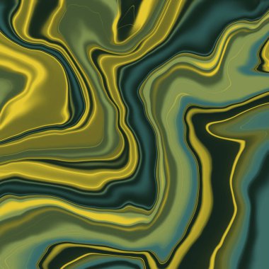 Sarı ve yeşil renklerin soyut lekeleri. Malakit taşından soyut bir dilim..