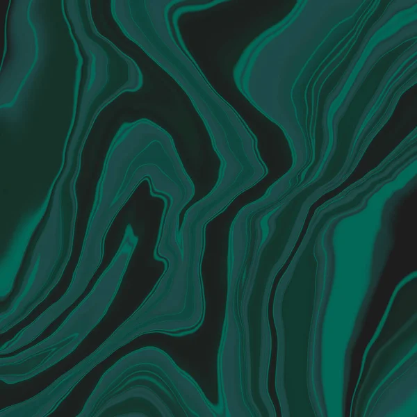 Abstraktní Skvrny Tmavě Zelené Barvy Malachitový Efekt Kamene Grafická Ilustrace — Stock fotografie