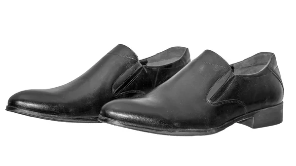 Zapatos hombre de cuero negro mocasín — Foto de Stock