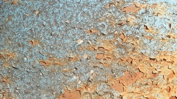 IJzeren corrosie verf blauw bruin gelijkmatige laag met krassen en st — Stockfoto