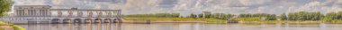 Hydroelectric panorama Volga Uglich clipart