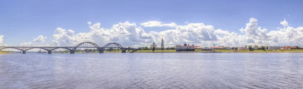 Bridge over  river Russia Rybinsk — Stock Photo, Image