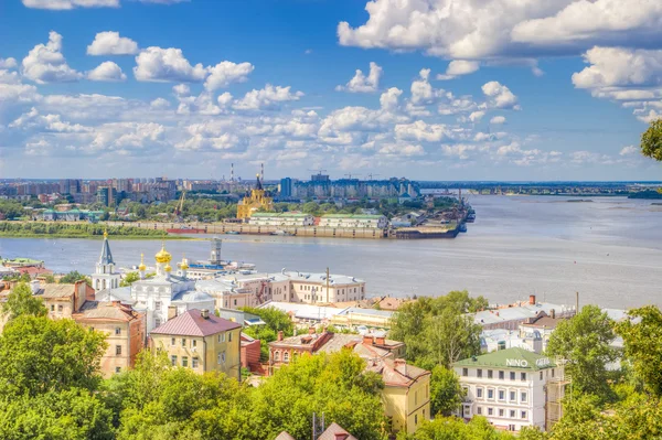 Vista dall'alto centro Nizhny Novgorod — Foto Stock