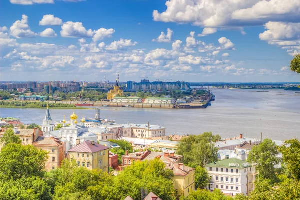 Ansicht von oben Zentrum nizhny novgorod — Stockfoto