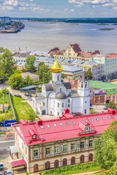 Ansicht von oben Zentrum nizhny novgorod — Stockfoto