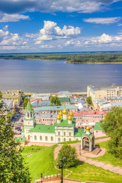 Vista dall'alto centro Nizhny Novgorod — Foto Stock