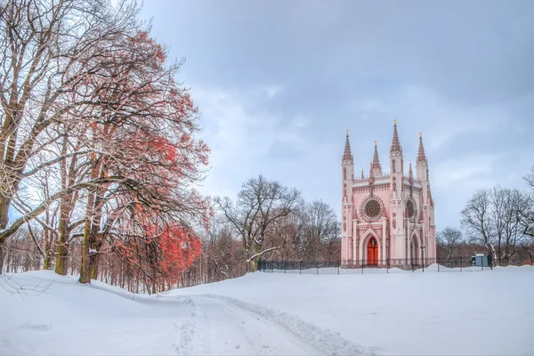 Alexander Nevsky Cathedral Peterhof Russia winter — Stock Photo, Image