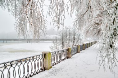 Central promenade şehir Vyborg Rusya