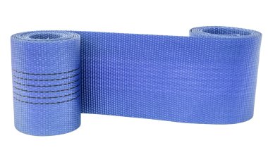 Geniş naylon yassı halatlar ile iplik dikişli